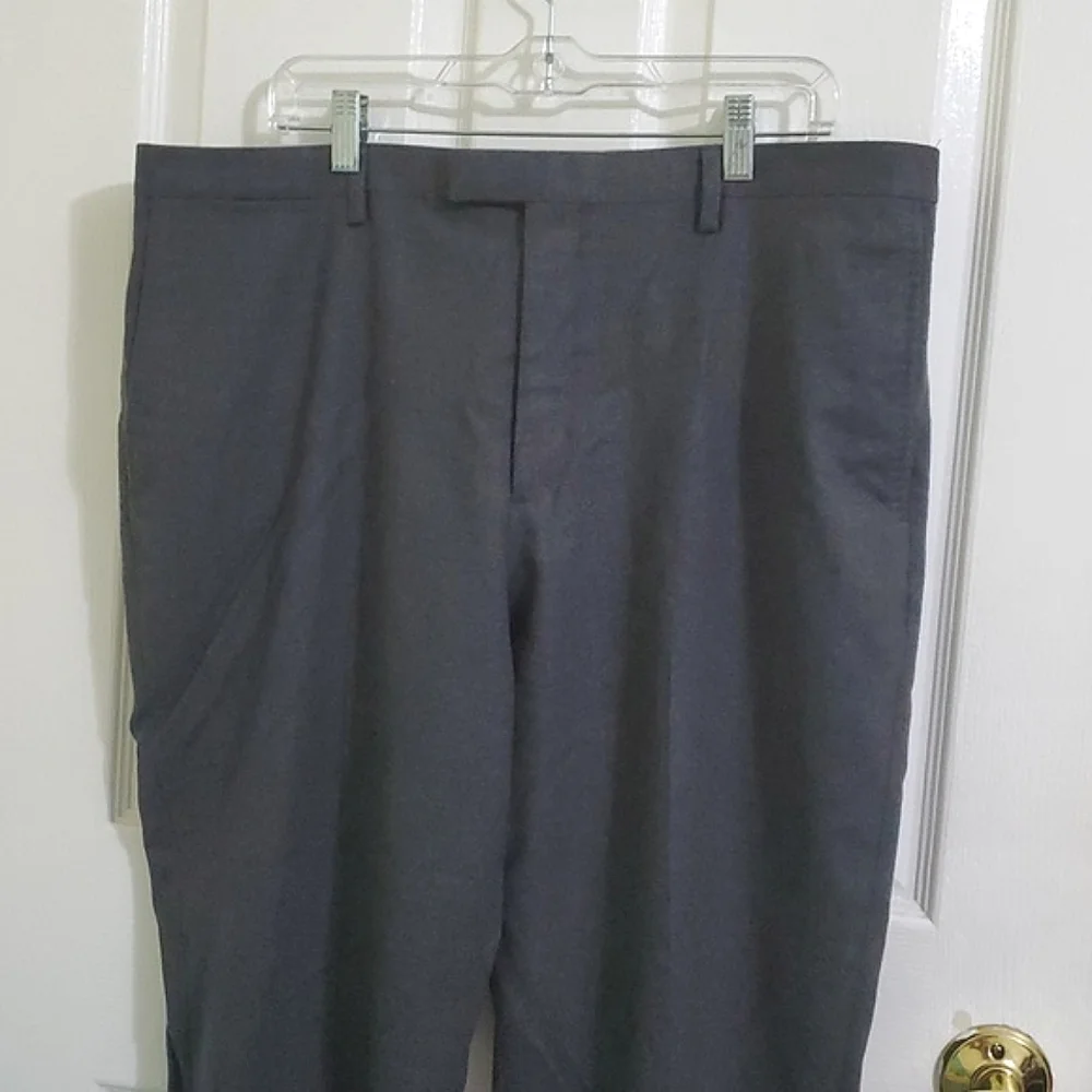 Banana Republic Slim Fit Tollegno Charcoal Office Event Wool Blend Pants 38 X 32